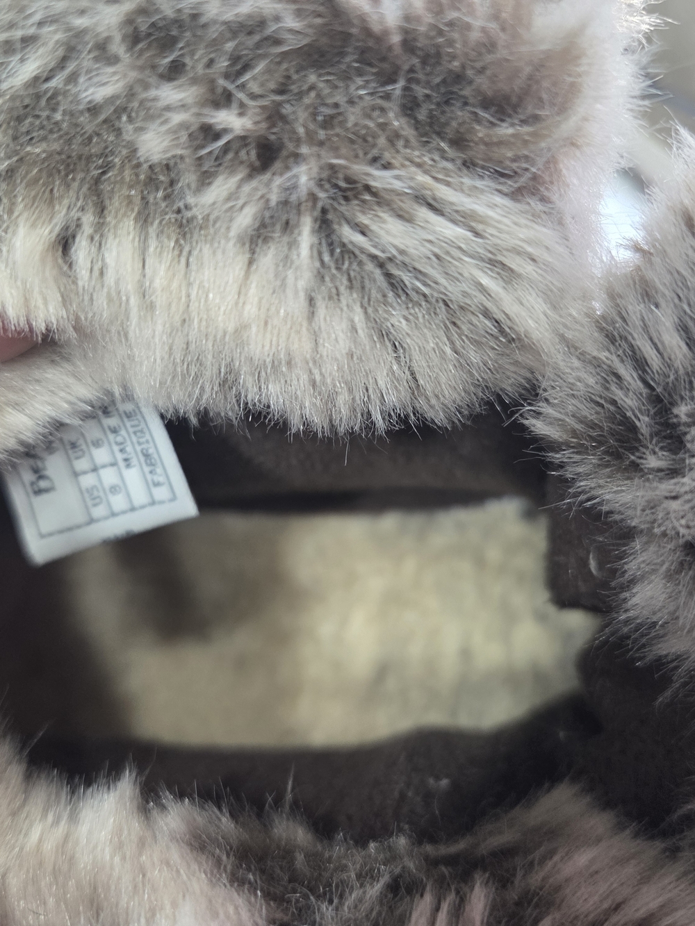 BEARPAW Becka Women’s Waterproof Snow Boots Stone Gray Fur Trim Lace Up Size 8 - Picture 8 of 11
